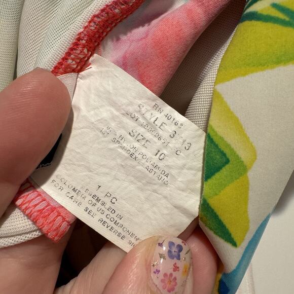 Miraclesuit Slimming Support Floral Tankini Top Underwire Size 10 - Picture 4 of 6